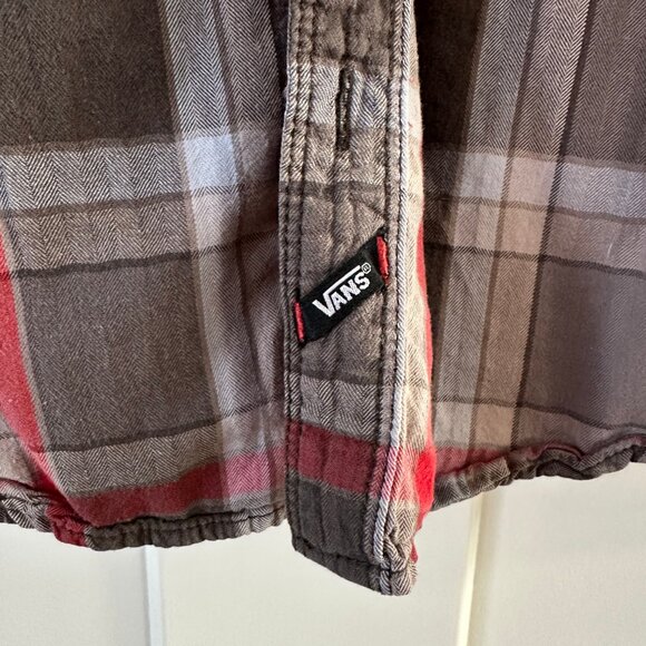 Vintage Vans Plaid Button-Up Shirt | Early 2000s Y2K Skate Style - Picture 4 of 6